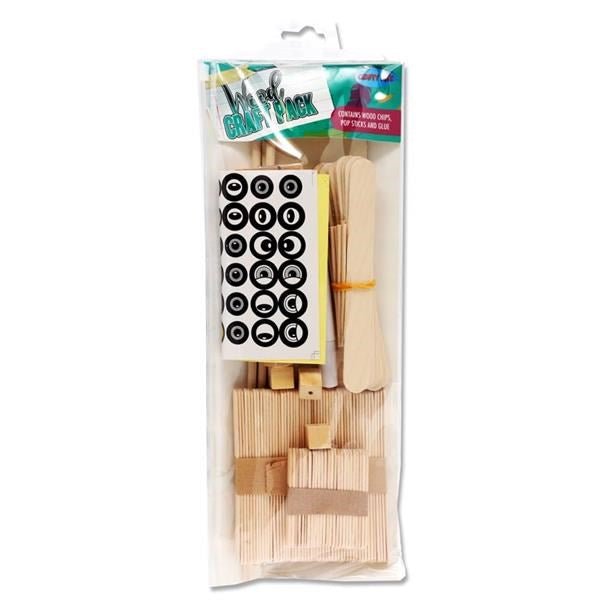 Crafty Bitz Craft Pack - Wood Shapes - ABC School Supplies