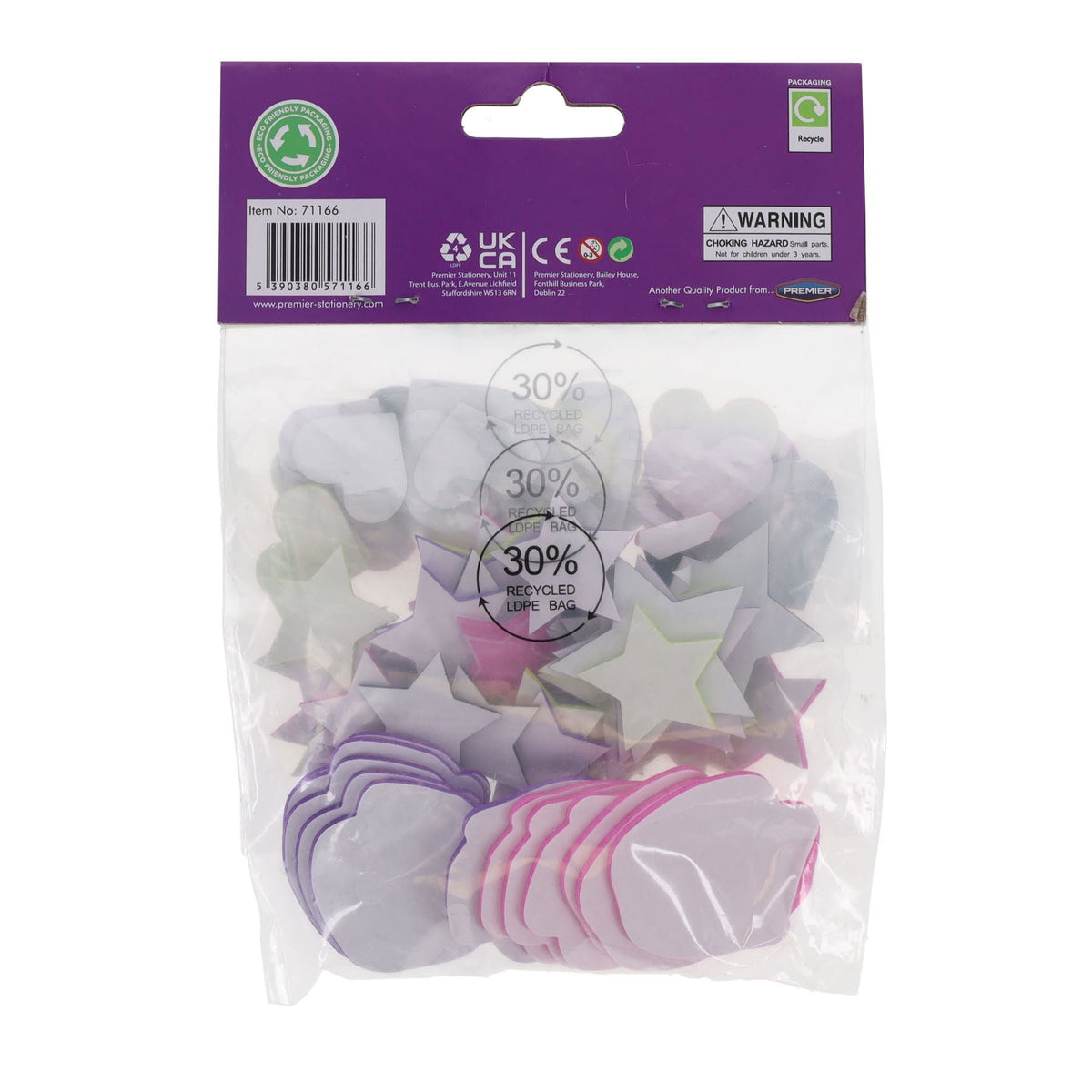 Crafty Bitz Foam Stickers Heart Shape - ABC School Supplies