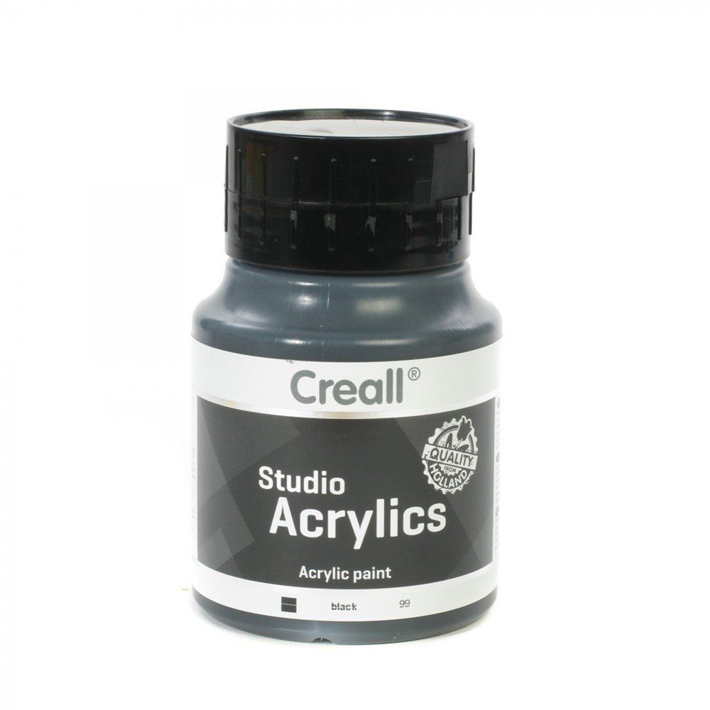 Creall Studio Acrylic 500Ml - Black - ABC School Supplies