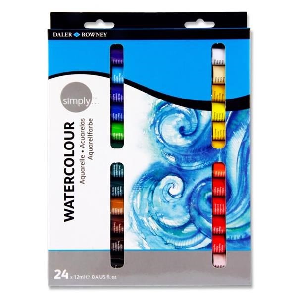 **Daler Rowney Simply...box 24x12ml Watercolour Paints - ABC School Supplies