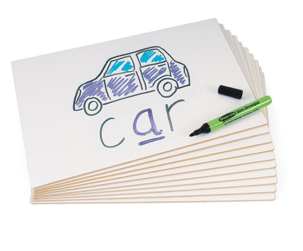 **Drywipe Lapboard, Rigid - Plain, A4 - ABC School Supplies