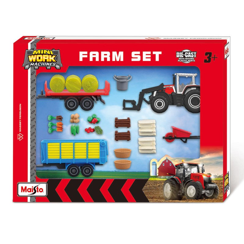 Mini Working Machines - Farm Set - Massey Ferguson