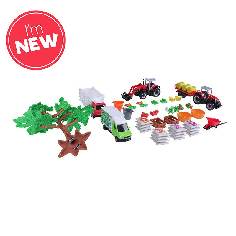 Mini Working Machines - Super Farm Set - Massey Ferguson