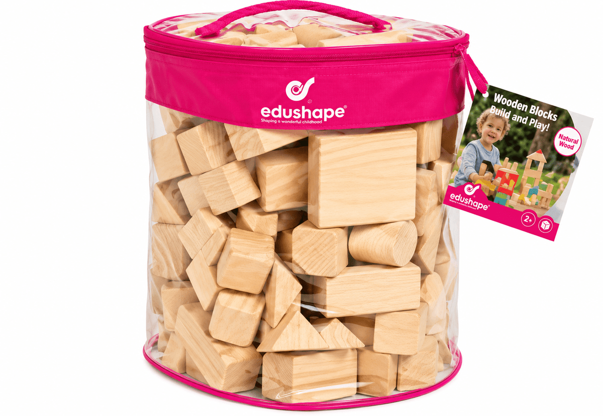Edushape Wood-Like Edu-Blocks (80 Pcs) - ABC School Supplies