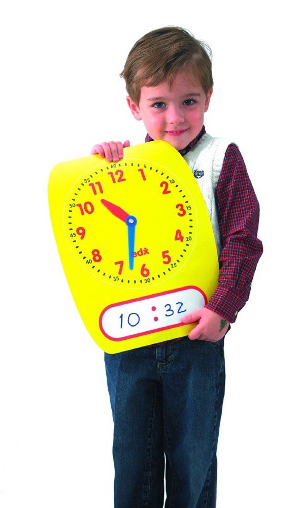 **Edx Education Demo Write On - Wipe Off Clock - ABC School Supplies