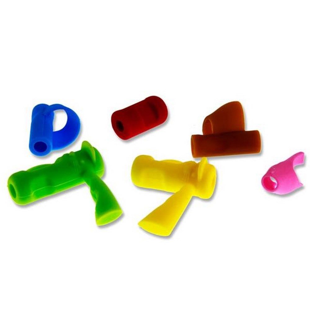 **Ergonomic Pencil Grips Assorted Set of 6 - ABC School Supplies