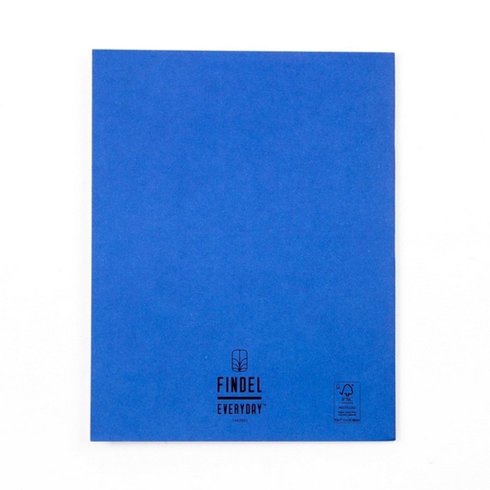 Everyday 9" X 7" Exercise Book 80 Page, 8Mm Ruled With Margin, Blue - Pack Of 100 - ABC School Supplies