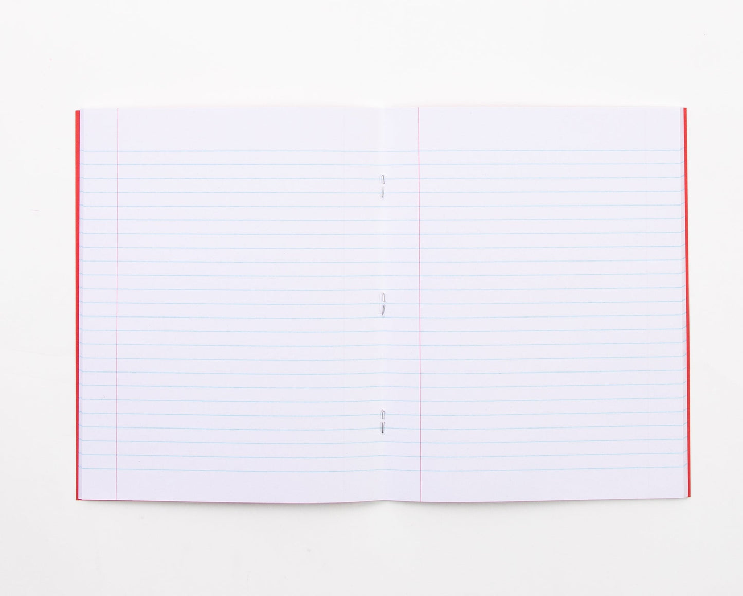 Everyday 9" X 7" Exercise Book 80 Page, 8Mm Ruled With Margin, Red - Pack Of 100 - ABC School Supplies
