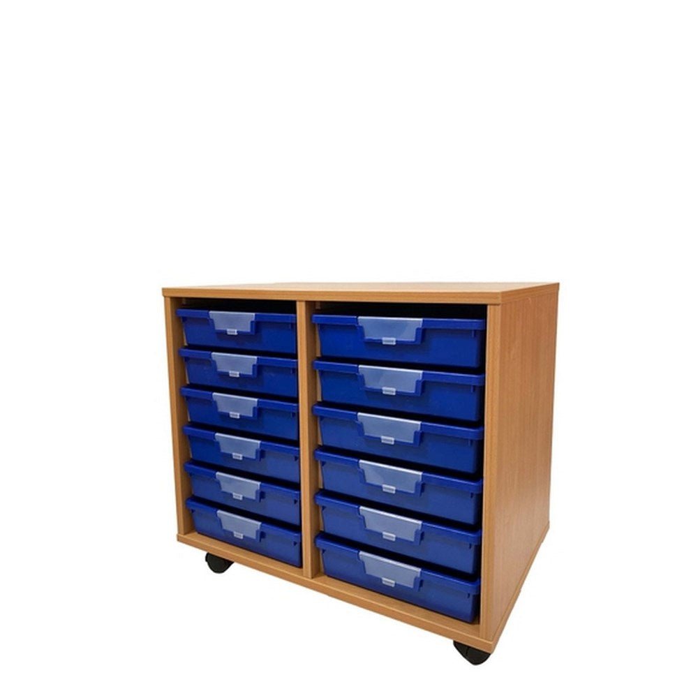 Everyday Double Column With 12 Blue Trays - ABC School Supplies