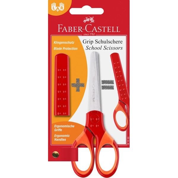 Faber Castell Grip School Scissor With Blade Protector - ABC School Supplies