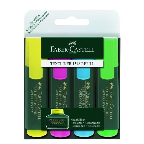 Faber Castell Textliner Highlighter Pack of 4 - ABC School Supplies