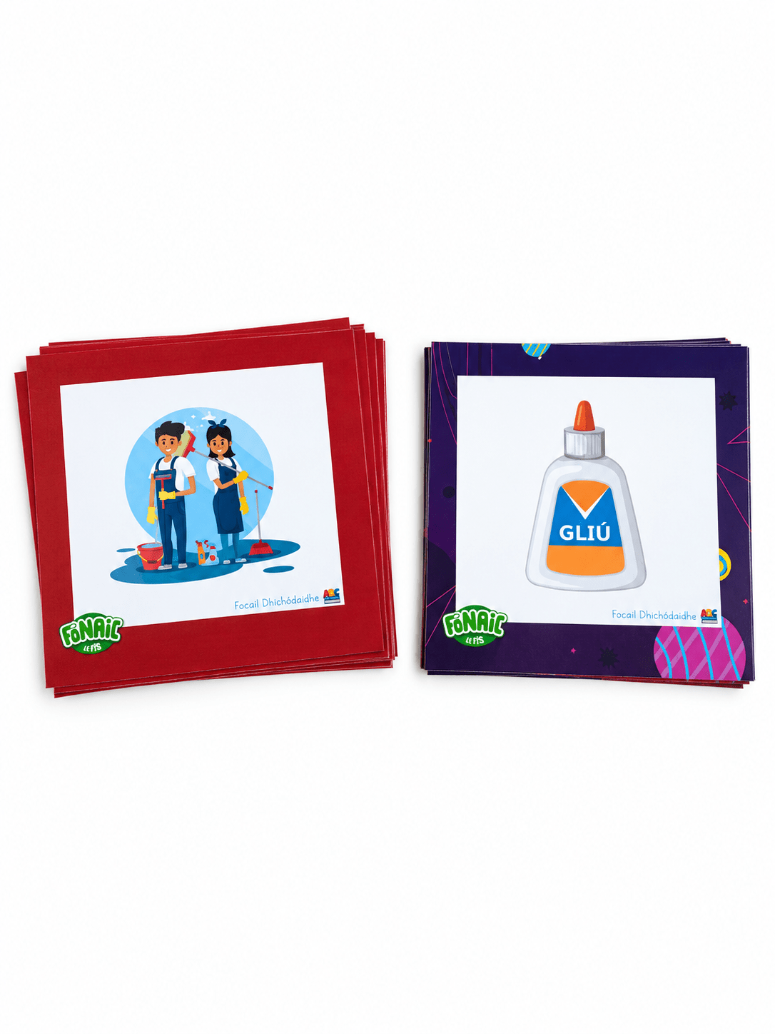 Fónaic le Fís C Focail Dhíchódaithe PictiúirSet Of 100 - ABC School Supplies