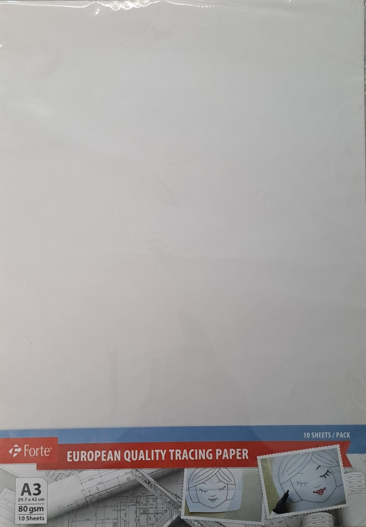 **Forte A3 10 Paper Tracing Paper - ABC School Supplies
