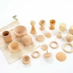**Heuristic Play Wooden Basic Set - ABC School Supplies