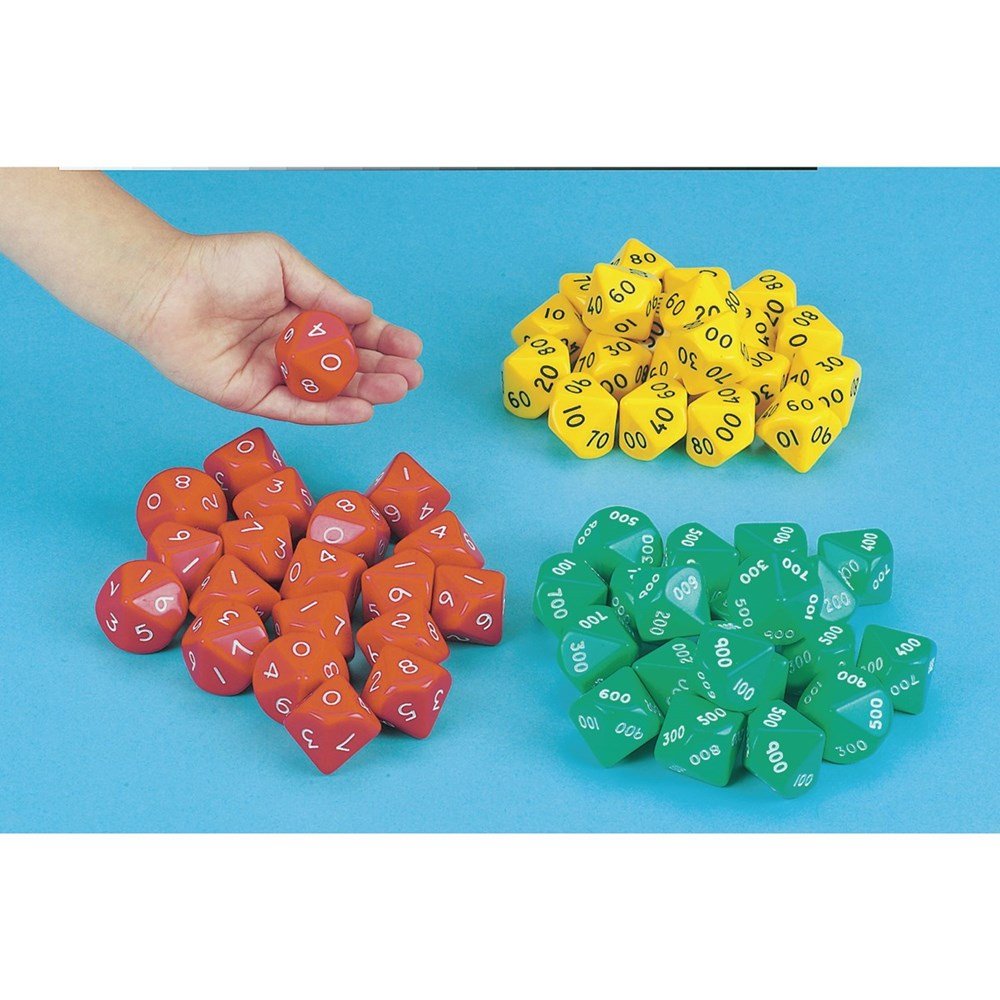 Hundreds Tens And Units Dice Pack Of 60 - ABC School Supplies