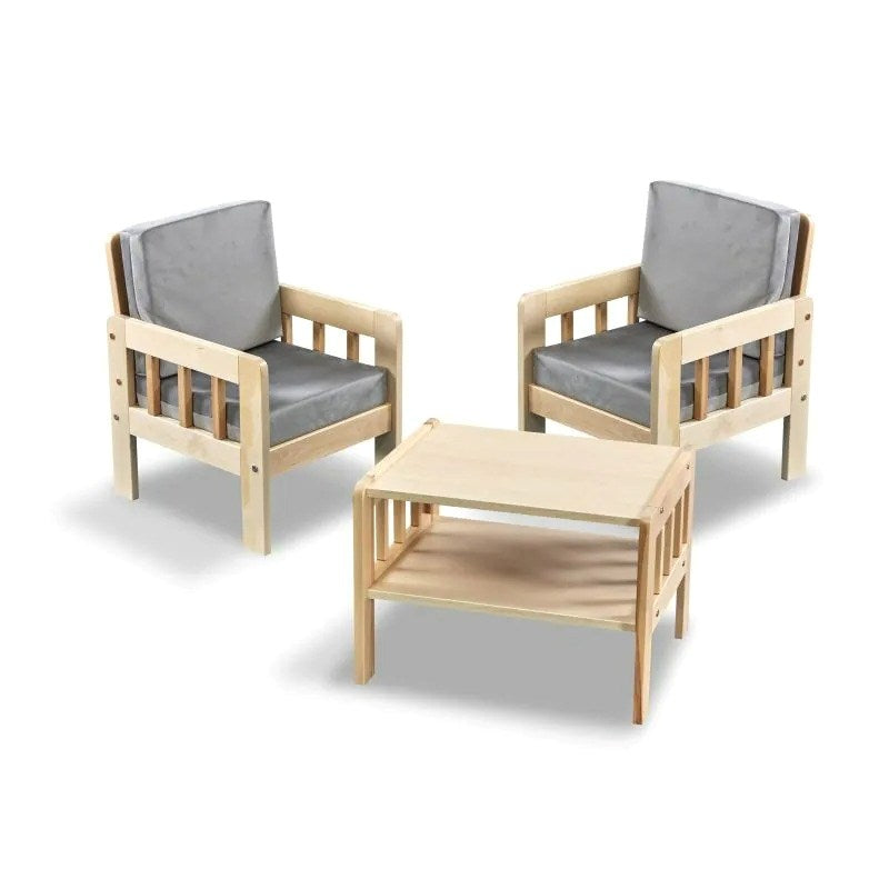 Home Grey Coffee and Table Set - 3 Piece Set - Grey