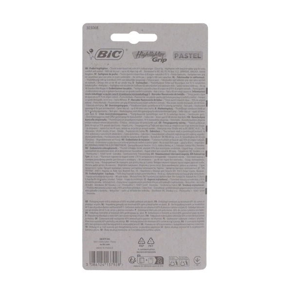 BIC 6 Pack Highlighter Grip Pen - Asst