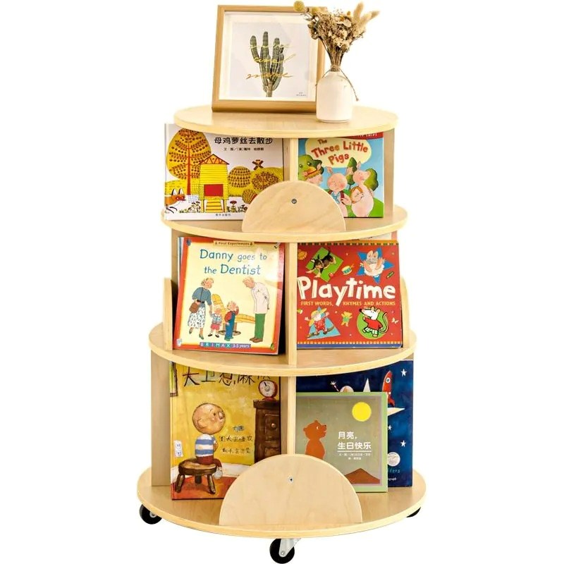 Cosy Revolving Bookshelf 3 Shelves