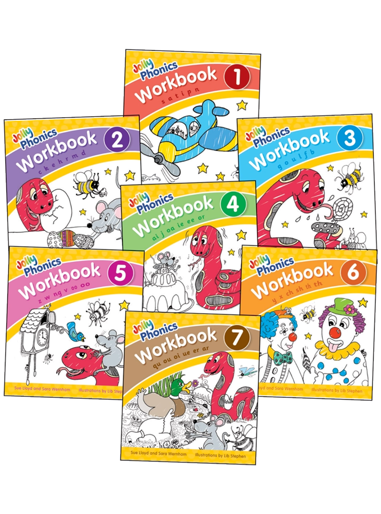 Jolly Phonics Workbook Set Of Books 1-7 - ABC School Supplies