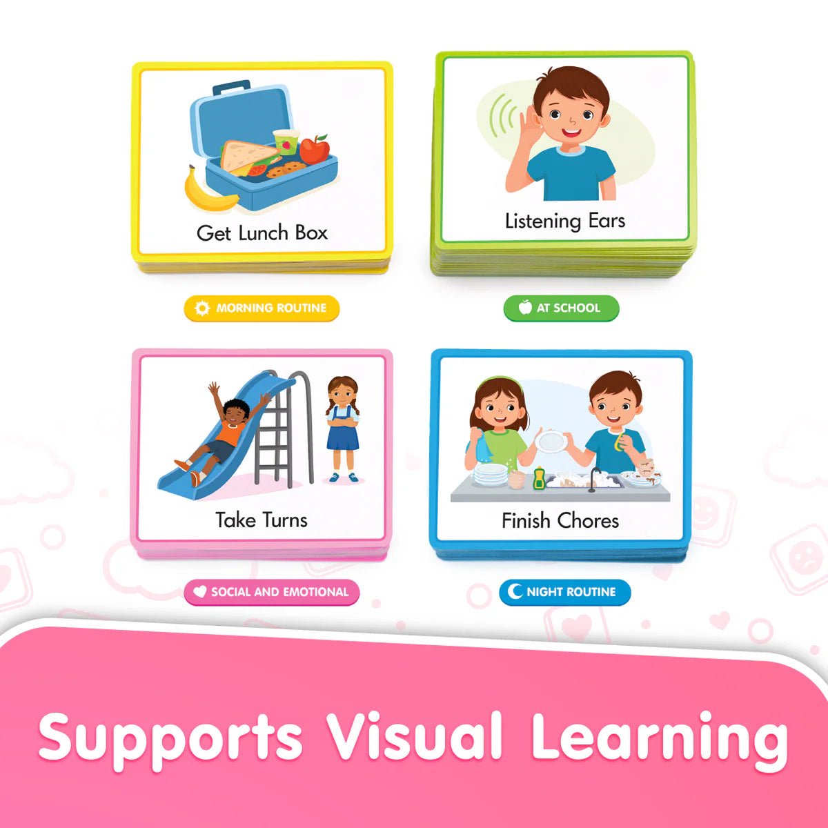 Junior Learning Communication Cards Set of 80 - ABC School Supplies