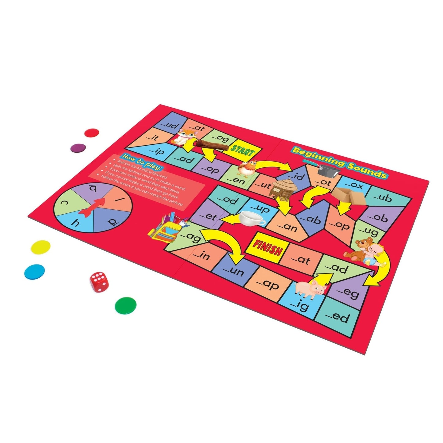 Junior Learning Phonics Board Games Set of 4 - ABC School Supplies