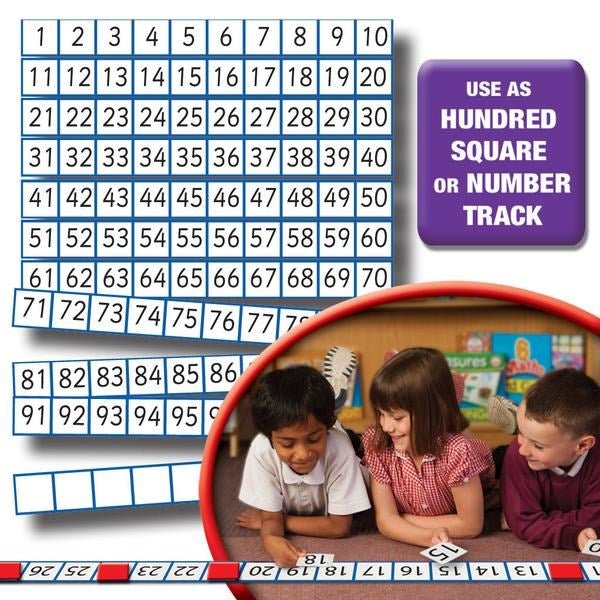 **Large 1-100 Vinyl Number Tracks - ABC School Supplies