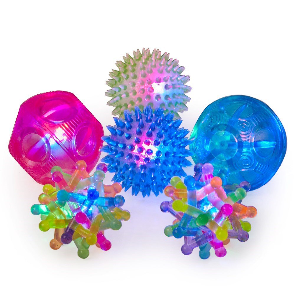 LDA Sensory Light Up Ball Set - Pack Of 6 - ABC School Supplies