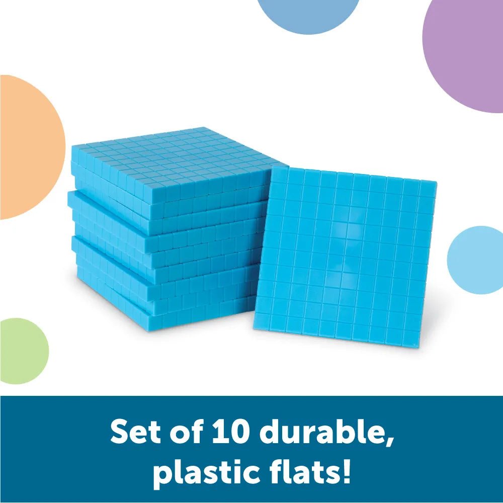 Learning Resources Base Ten Flats Plastic (Set Of 10) - ABC School Supplies