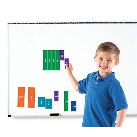 Learning Resources Double Sided Magnetic Demonstration Rainbow Fraction® Squares - ABC School Supplies