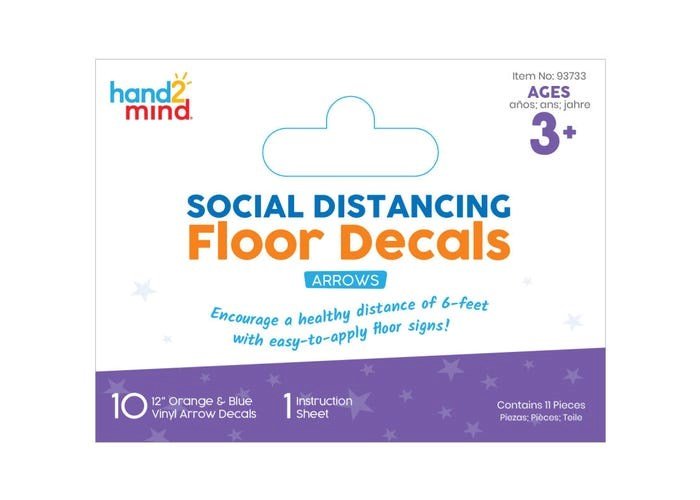 Learning Resources Social Distancing Floor Decals - Arrows (Set Of 10) - ABC School Supplies