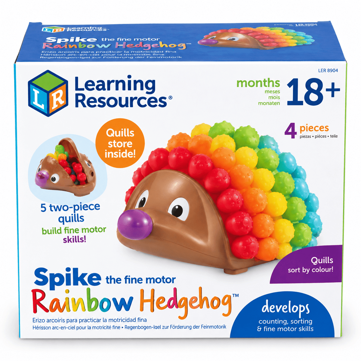 **Learning Resources Spike The Fine Motor Hedgehog® Rainbow Stackers - ABC School Supplies
