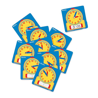 Learning Resources Write & Wipe Student Clocks (Set Of 10) - ABC School Supplies