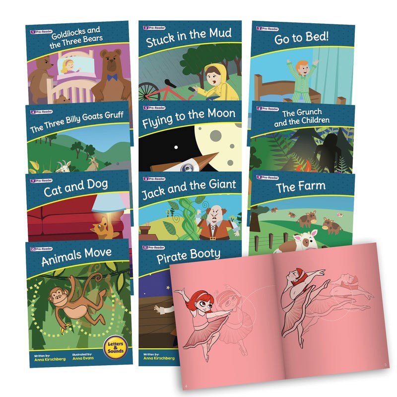 Letters & Sounds Phase 1 Set 2 Fiction - 6 Pack - ABC School Supplies