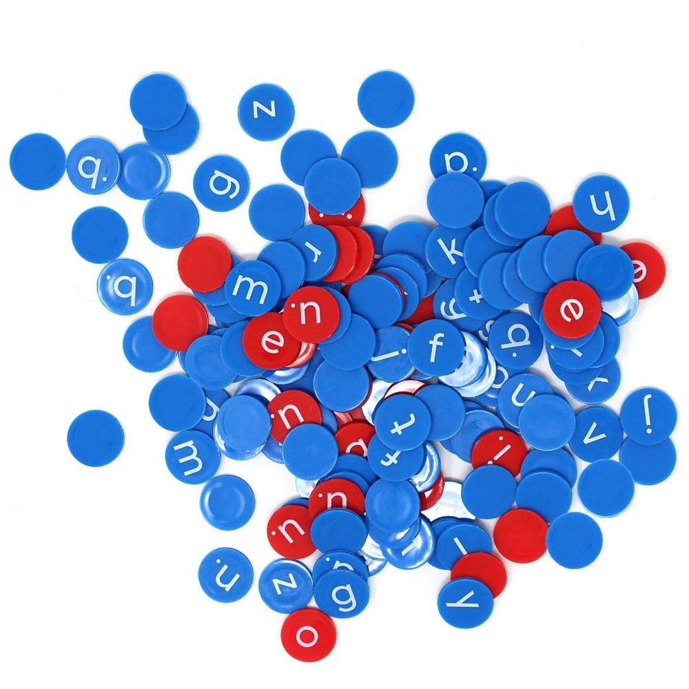 Lowercase Alphabet Chips, 156 Chips