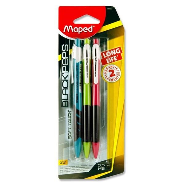 Maped Card 3 Long Life 0.5mm Mechanical Pencils - ABC School Supplies