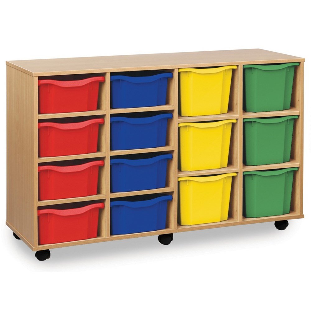 Monarch 8 Double and 6 Triple Tray Mobile Storage Unit - ABC School Supplies