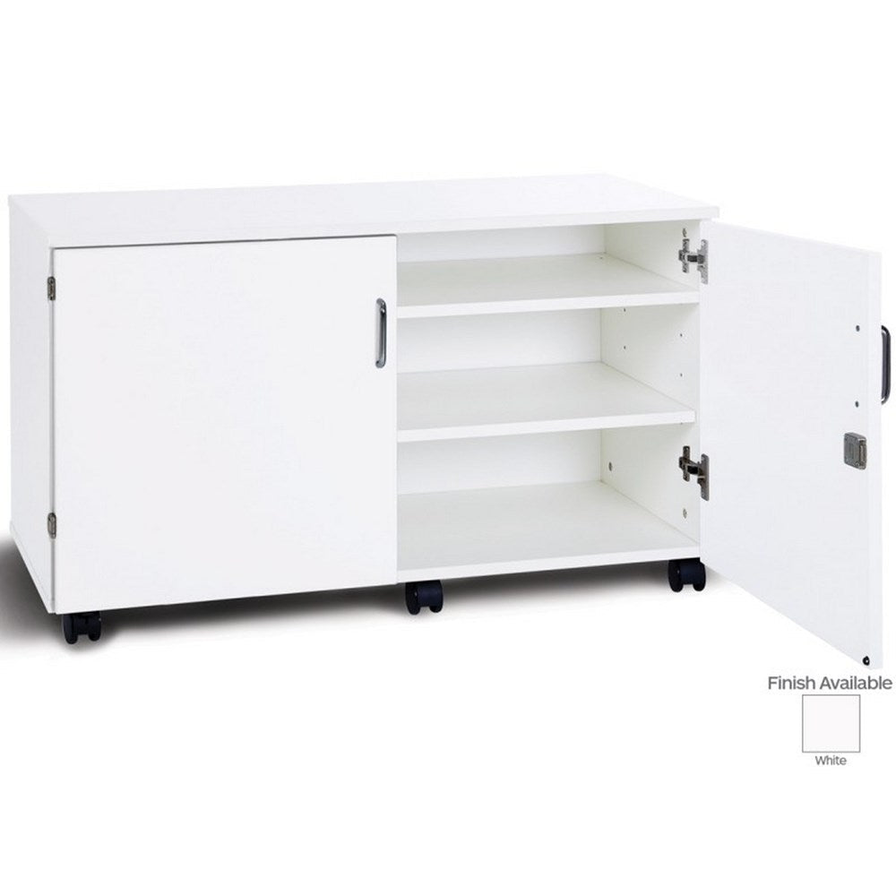 Monarch Mobile Cupboard with 2 Adjustable Shelves and Lockable Doors - ABC School Supplies