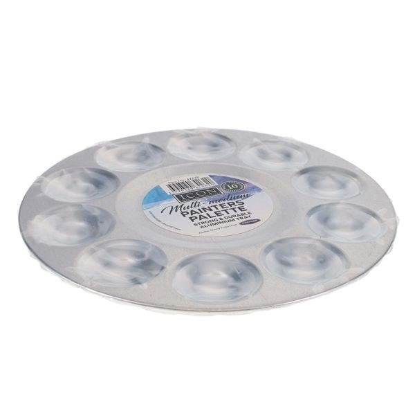 Multi - Medium Painters Palette - Aluminum Tray 10 Wells - ABC School Supplies