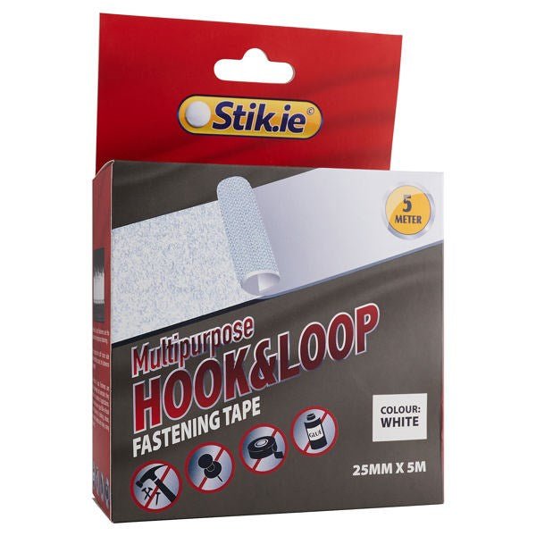 Multipurpose Hook & Loop Fastening Tape - White - ABC School Supplies