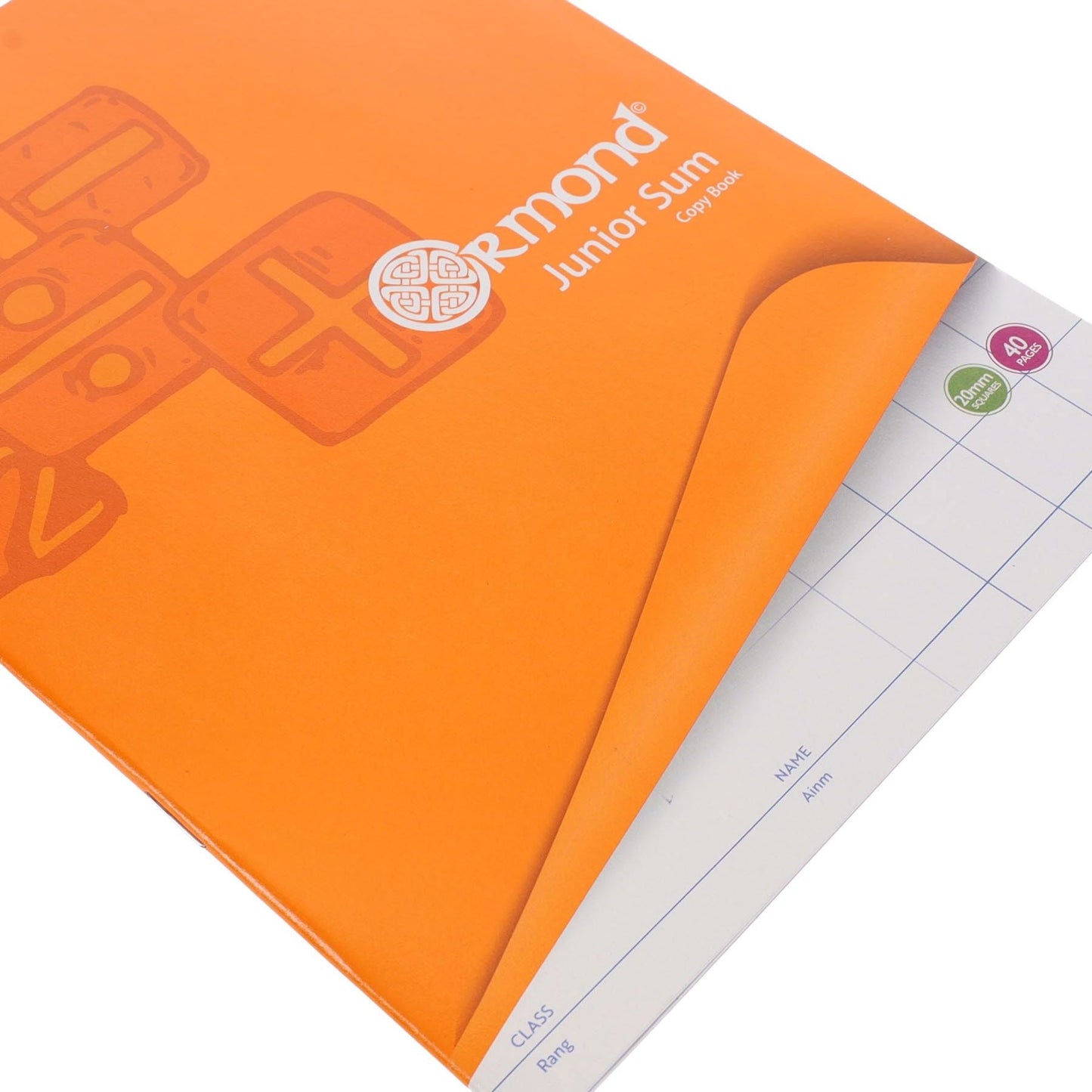 Ormond 40Pg 20mm Sq Junior Sum Copy - 20 Pack - ABC School Supplies