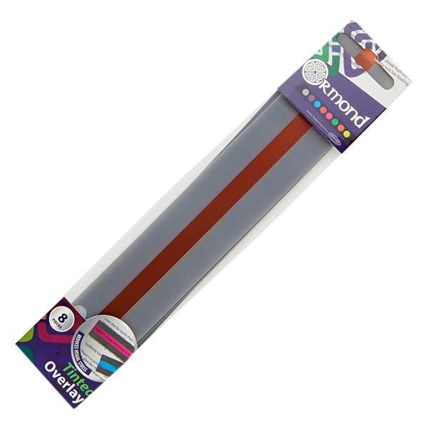 Ormond Eye Level Reading Overlays Pack Of 8 (190X32mm) - ABC School Supplies