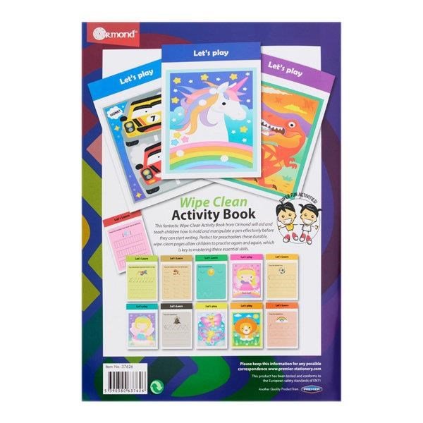 **Ormond Wipe Clean Activity Book - Pen Control - ABC School Supplies
