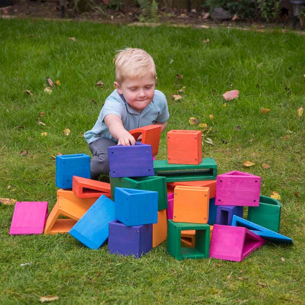 Outdoor Coloured Hollow Block Set - ABC School Supplies