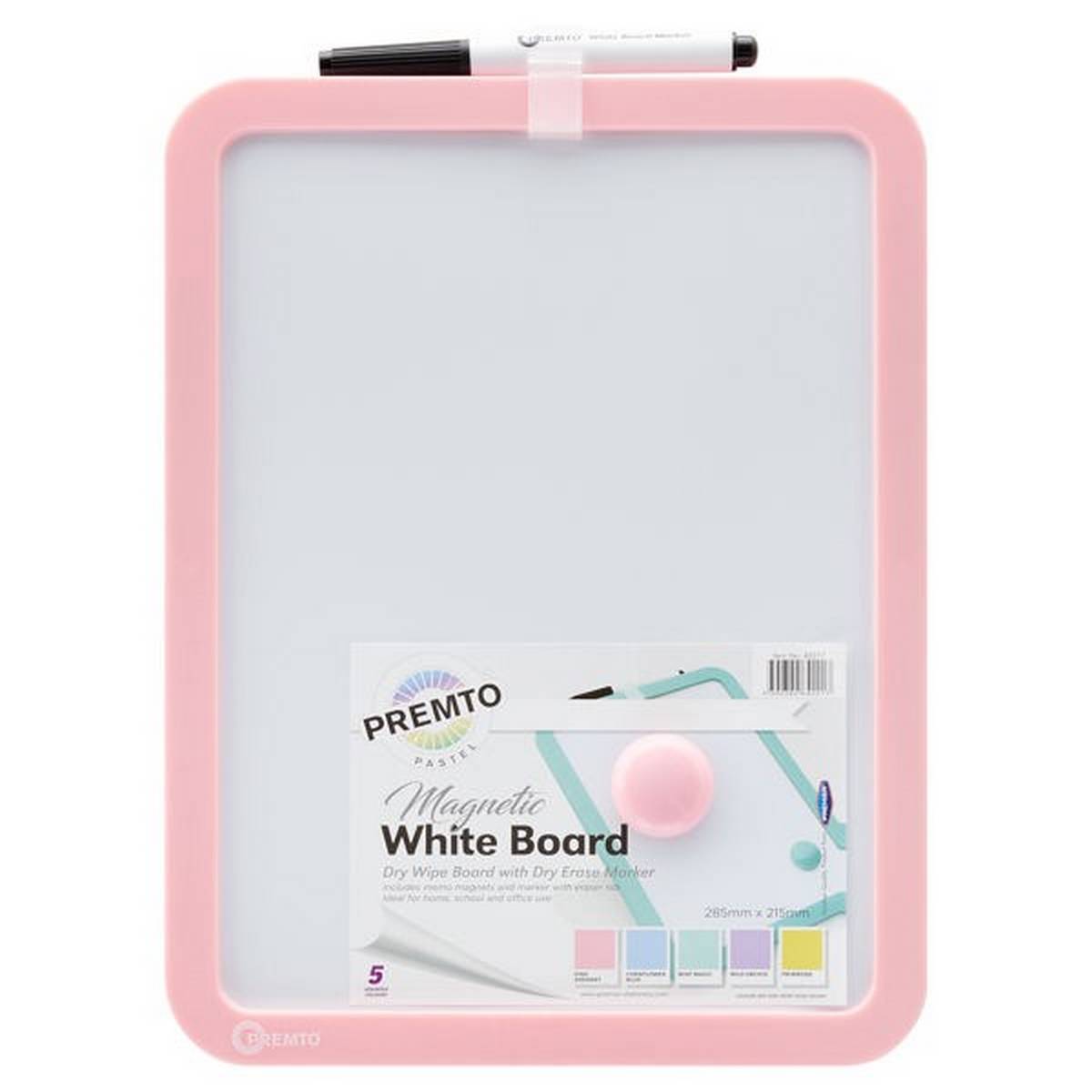 Pastel Magnetic Dry Wipe Whiteboard With Dry Erase Marker - ABC School Supplies