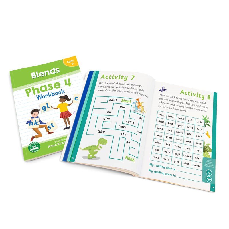 Phase 4 Blends Workbook - 12 Pack - ABC School Supplies