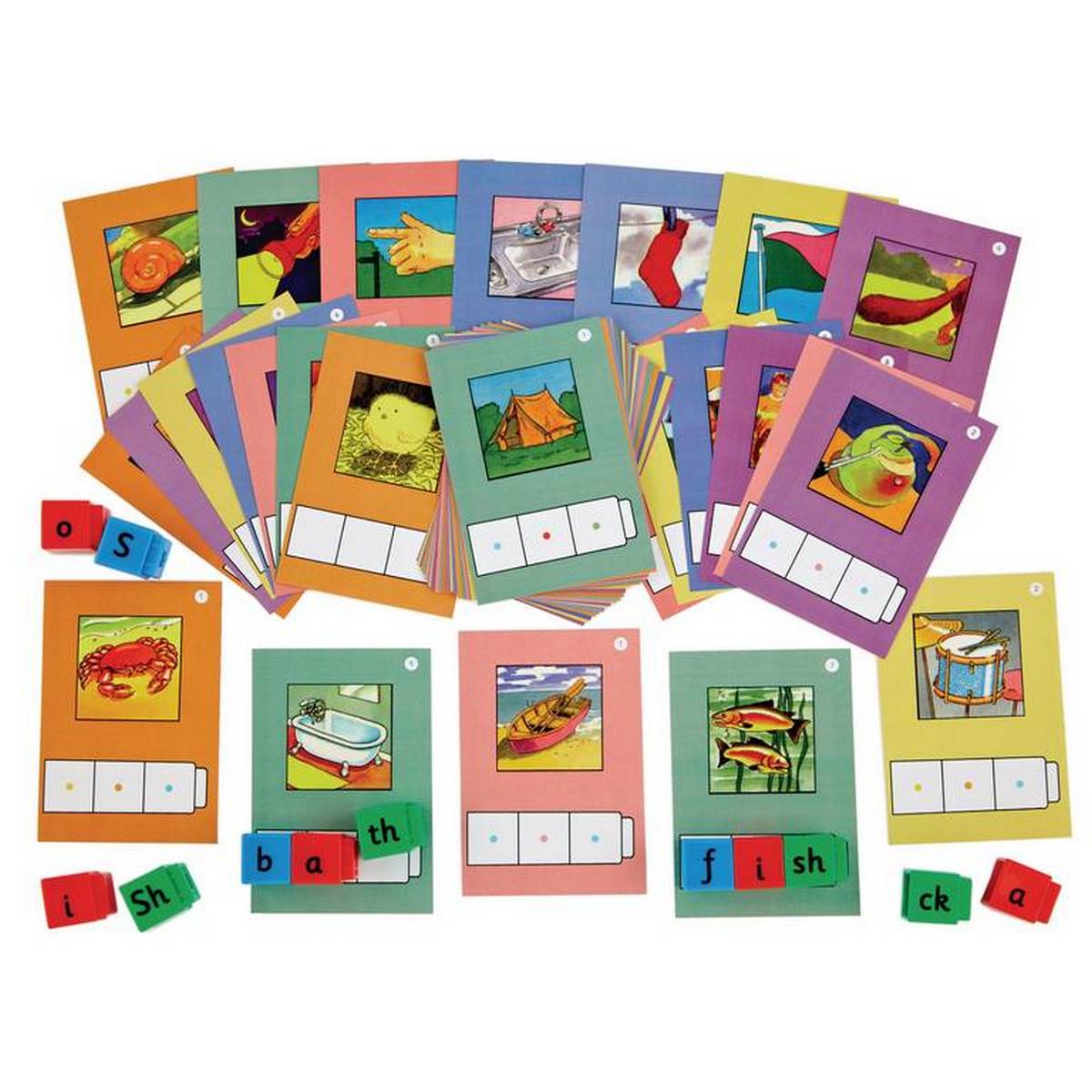 Phonix Word Building Cards - Pack of 48 - ABC School Supplies