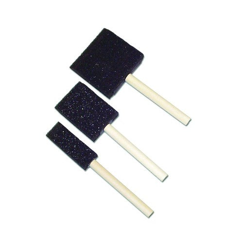Wooden Handle Foam Brush Set Of 3