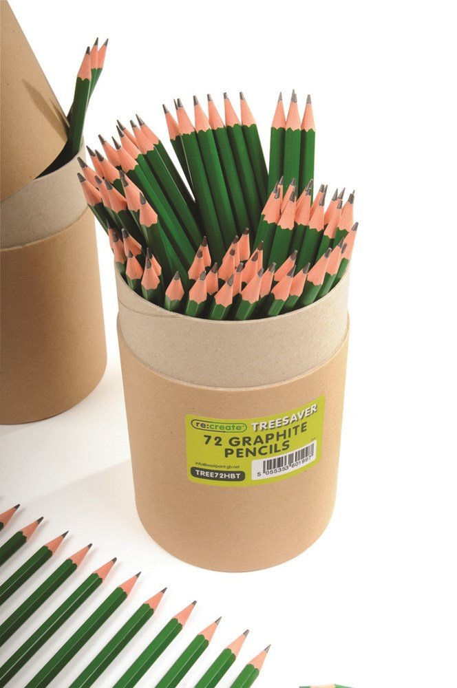 ReCreate Treesaver Recycled Hb Pencils Tub of 72 - ABC School Supplies