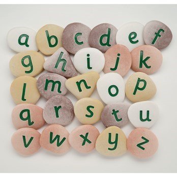 Resin Jumbo Alphabet Pebbles - ABC School Supplies
