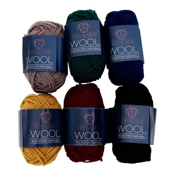 **Sew & Sew 50G 110M Wool Knitting Set - Neutral Colours - ABC School Supplies